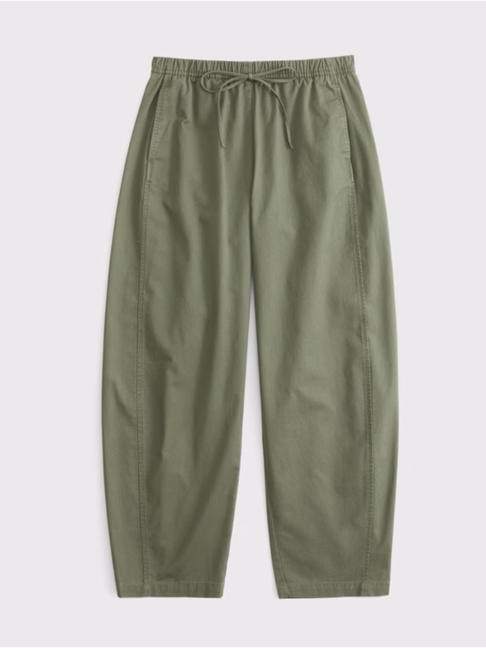 Abercrombie & Fitch Linen Blend Pull On Barrel Pants
